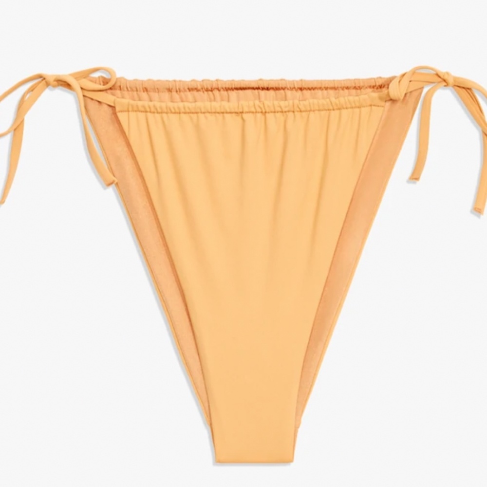 WeWoreWhat Ruched String Bikini Bottom